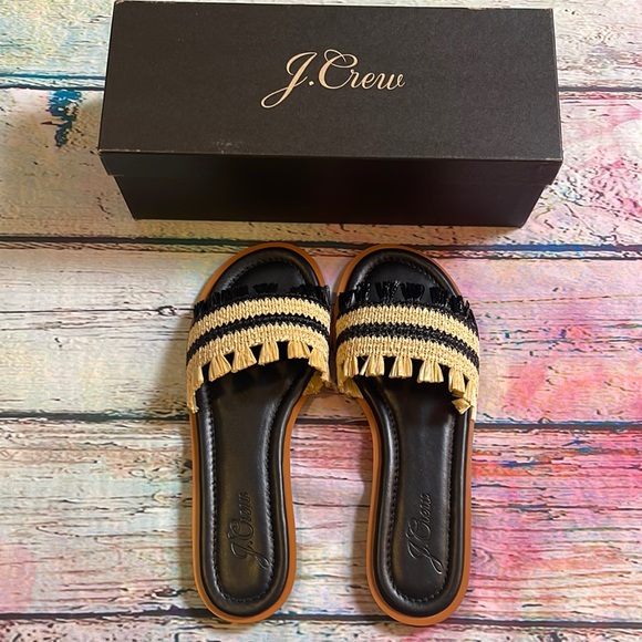 J. Crew Shoes - J.Crew Woven Raffia Sandals 8.5